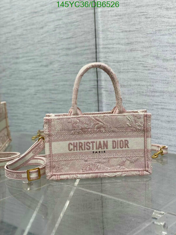 Christian Dior 1:1 Mirror Pink Toile de Jouy Mini Book Tote