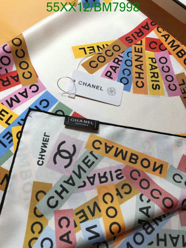 Chanel Replica Colorful CC logo Silk Luxury Scarf