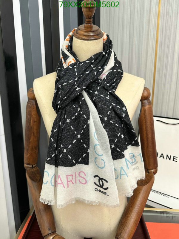 Chanel Replica Cashmere CC Charcoal Square Scarf