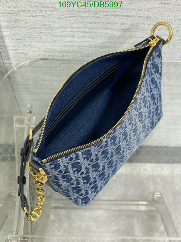 Christian Dior 1:1 Mirror Blue Diorstar Hobo Bag with Chain