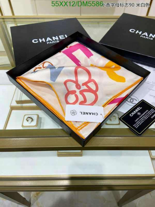 Chanel Replica Double-sided Letters Printed Silk Square