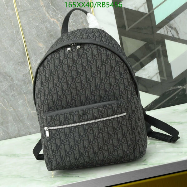 Christian Dior 1:1 Mirror Black Oblique Jacquard Rider Backpack