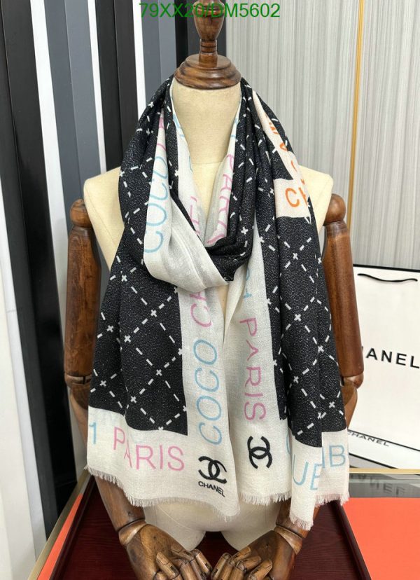 Chanel Replica Cashmere CC Charcoal Square Scarf