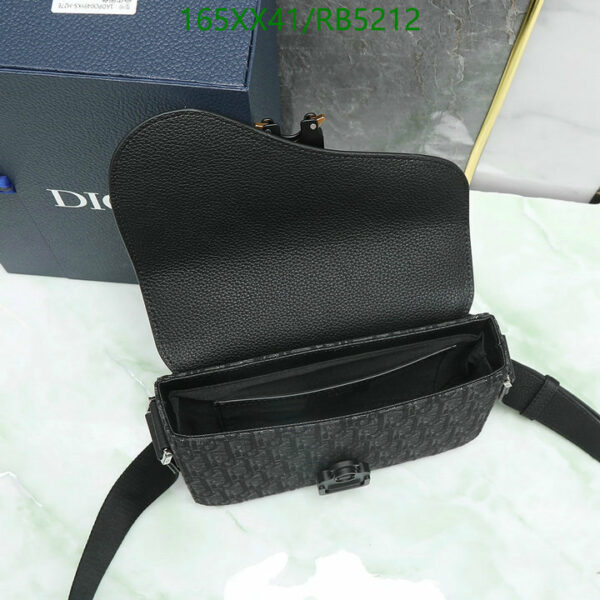 Christian Dior 1:1 Mirror Mini Black Saddle Messenger Bag