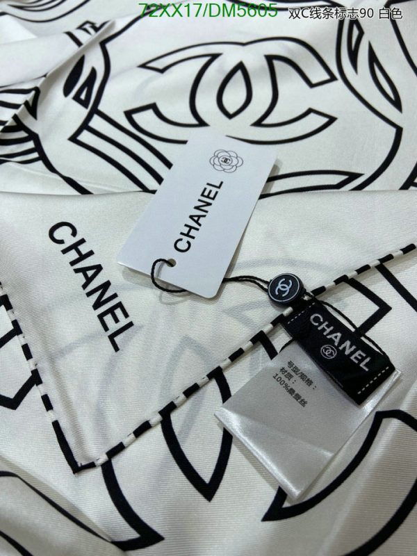 Chanel Replica Silk Scarf Luxury Black/White Square 90