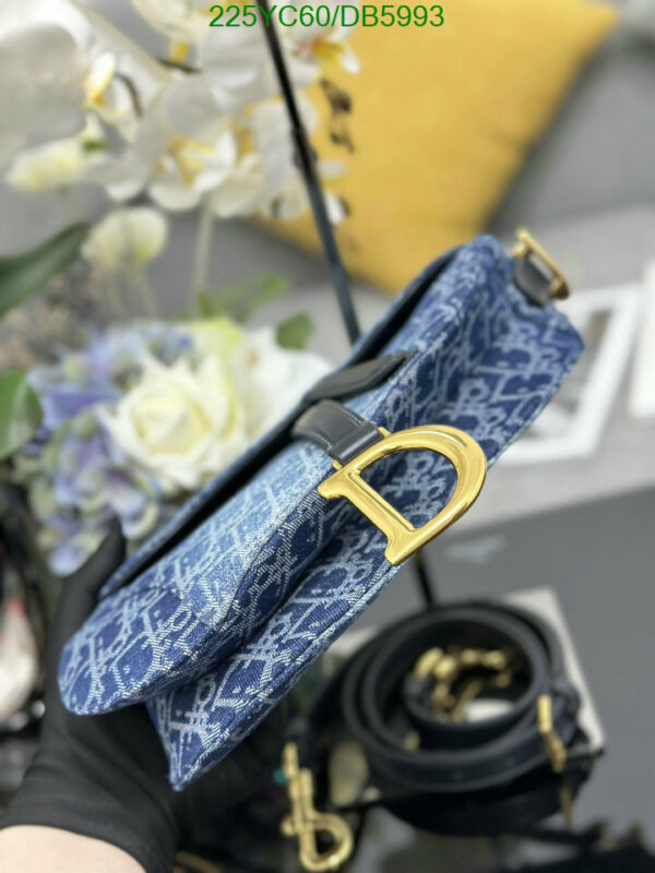 Christian Dior 1:1 Mirror Denim Oblique Jacquard Saddle Bag