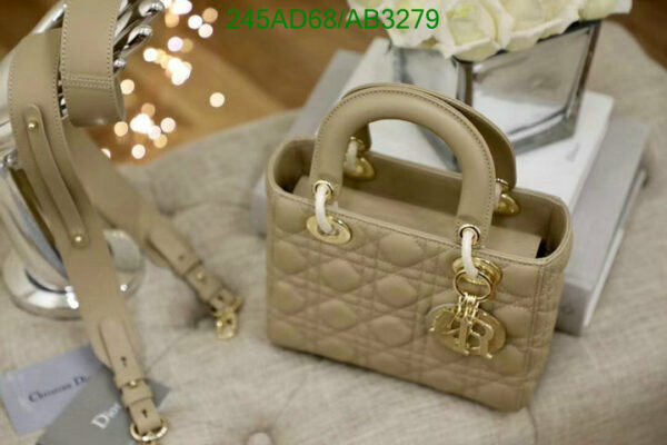 Dior 1:1 Mirror Leather Mini Sand-Colored Lady Dior Bag