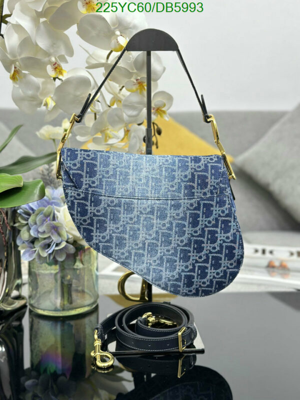 Christian Dior 1:1 Mirror Denim Oblique Jacquard Saddle Bag