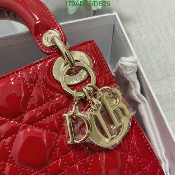 Christian Dior 1:1 Mirror Calfskin Cannage Mini Lady Dior Plum