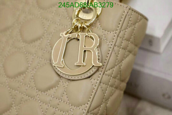 Dior 1:1 Mirror Leather Mini Sand-Colored Lady Dior Bag