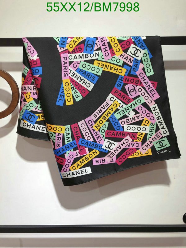 Chanel Replica Colorful CC logo Silk Luxury Scarf