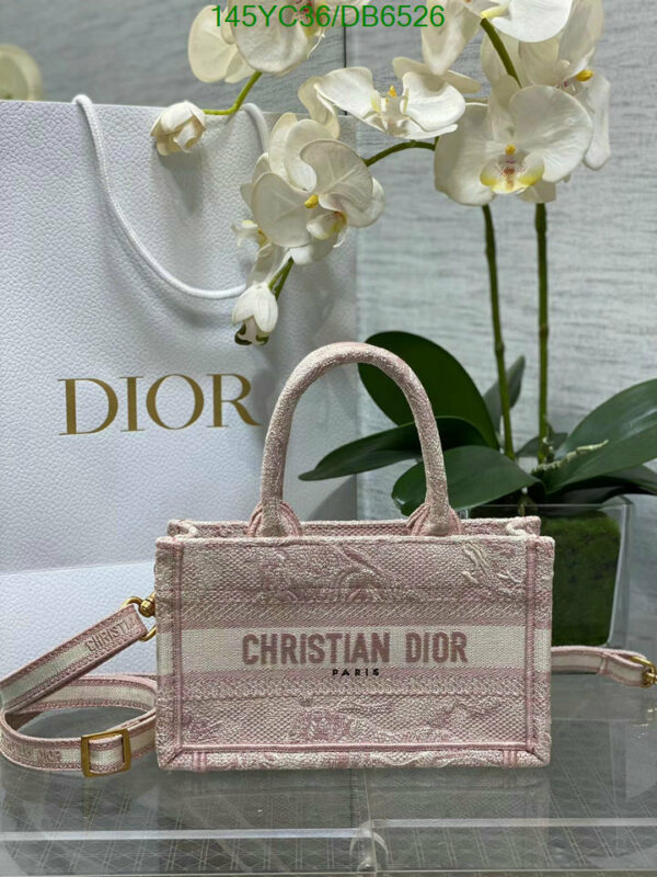 Christian Dior 1:1 Mirror Pink Toile de Jouy Mini Book Tote