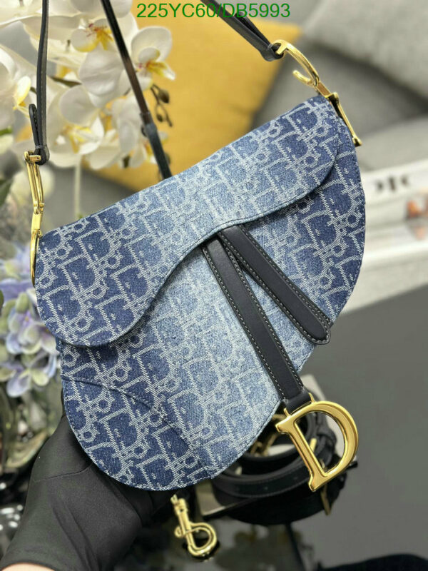 Christian Dior 1:1 Mirror Denim Oblique Jacquard Saddle Bag