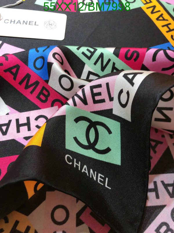 Chanel Replica Colorful CC logo Silk Luxury Scarf