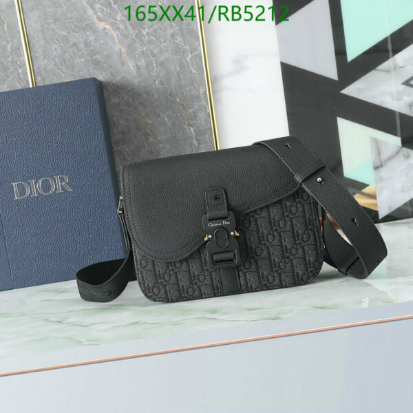 Christian Dior 1:1 Mirror Mini Black Saddle Messenger Bag