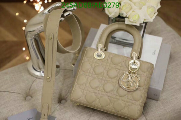 Dior 1:1 Mirror Leather Mini Sand-Colored Lady Dior Bag