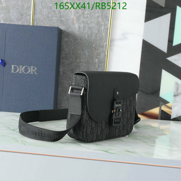 Christian Dior 1:1 Mirror Mini Black Saddle Messenger Bag