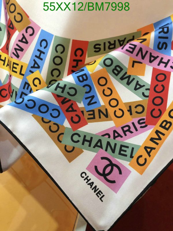 Chanel Replica Colorful CC logo Silk Luxury Scarf