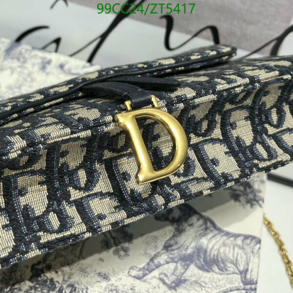 Christian Dior 1:1 Mirror Saddle Chain Oblique Jacquard Bag