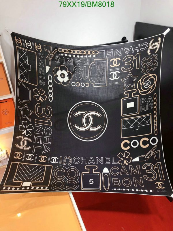 Chanel Replica Decors CC Logo Facon Tweed Scarf