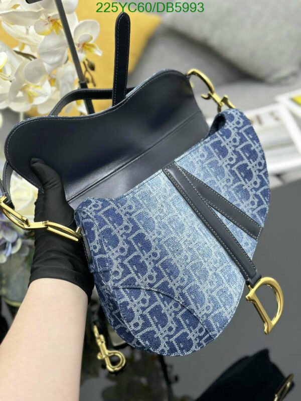 Christian Dior 1:1 Mirror Denim Oblique Jacquard Saddle Bag