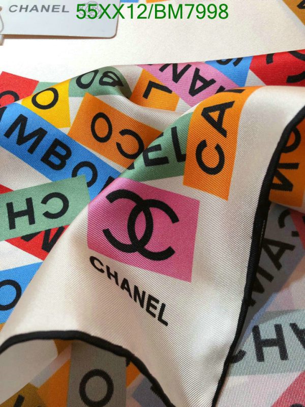 Chanel Replica Colorful CC logo Silk Luxury Scarf