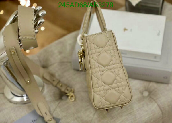 Dior 1:1 Mirror Leather Mini Sand-Colored Lady Dior Bag