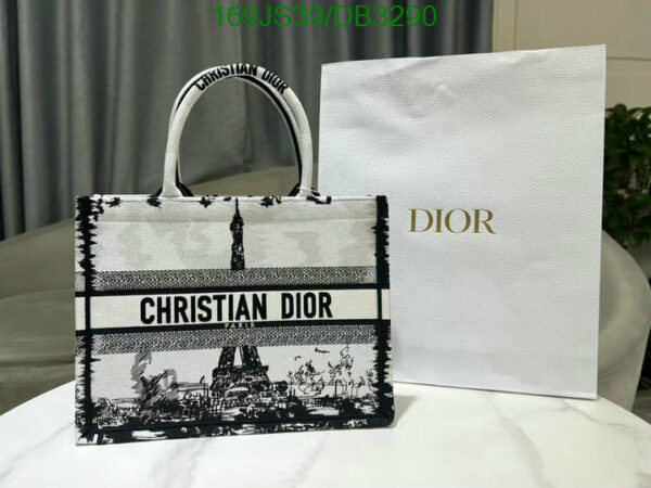 Christian Dior 1:1 Mirror Paris Embroidery Medium Dior Book Tote