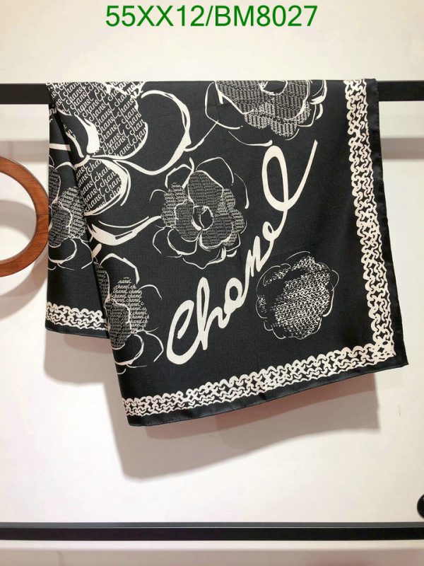 Chanel Replica Silk Interlocking Camelias Square Scarf