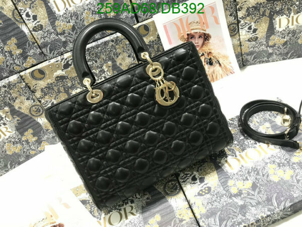 Christian Dior 1:1 Mirror Black Large Lady Dior Bag