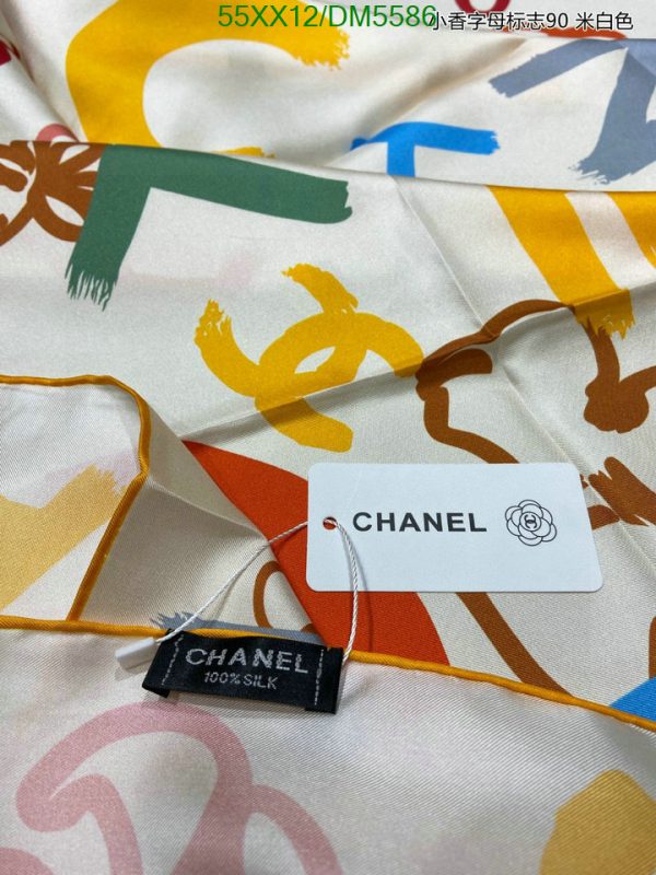 Chanel Replica Double-sided Letters Printed Silk Square