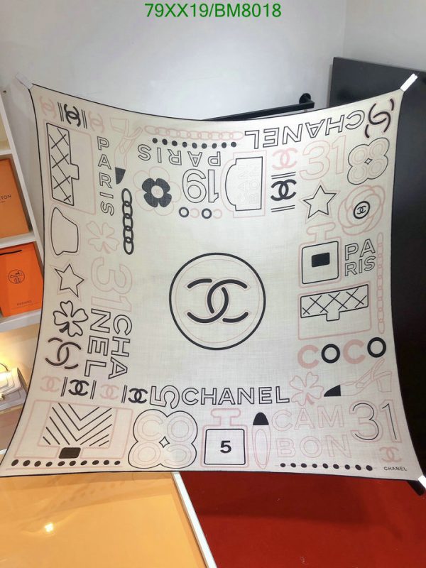 Chanel Replica Decors CC Logo Facon Tweed Scarf