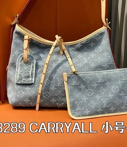 Louis Vuitton 1:1 Mirror Replica CarryAll Denim PM Monogram Gray Louis Vuitton Replica CarryAll