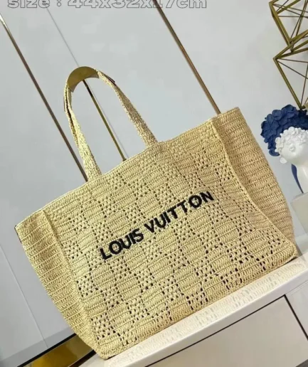 Louis Vuitton 1:1 Mirror Replica Summer Shopper Tote MM Louis Vuitton Replica Onthego