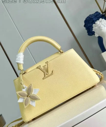 Louis Vuitton 1:1 Mirror Replica Capucines East-West Leather Bag Louis Vuitton Replica Capucines