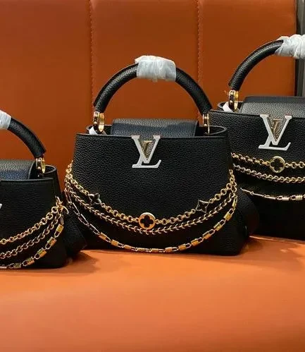 Louis Vuitton 1:1 Mirror Replica Capucines Black Silver Capucines Louis Vuitton Replica Capucines