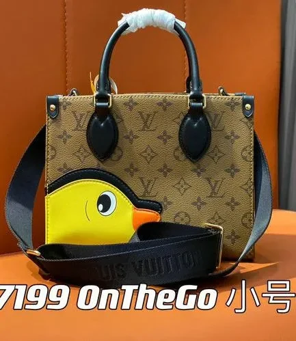 Louis Vuitton 1:1 Mirror Replica OnTheGo PM Monogram Reverse Canvas Louis Vuitton Replica Onthego