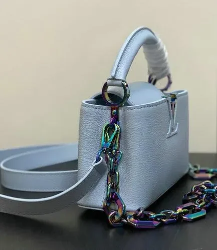 Louis Vuitton 1:1 Mirror Replica Capucines Washed Blue Capucines Louis Vuitton Replica Capucines