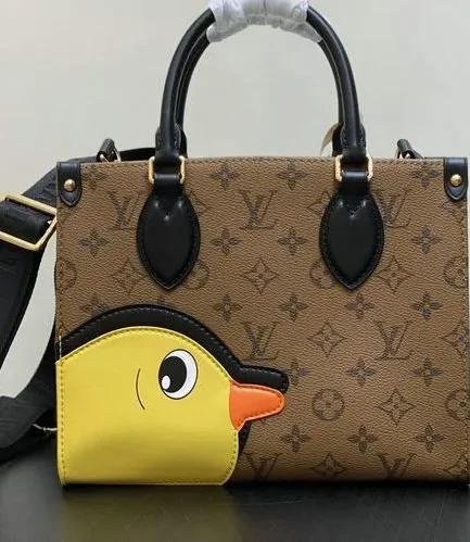 Louis Vuitton 1:1 Mirror Replica OnTheGo PM Monogram Reverse Canvas Louis Vuitton Replica Onthego