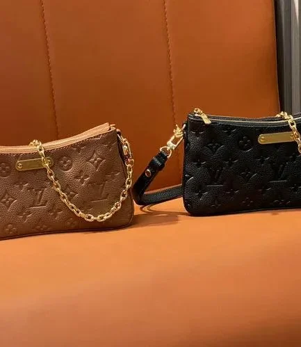 Louis Vuitton 1:1 Mirror Replica Liv Pochette Monogram Empreinte Louis Vuitton Replica Pochette Accessories