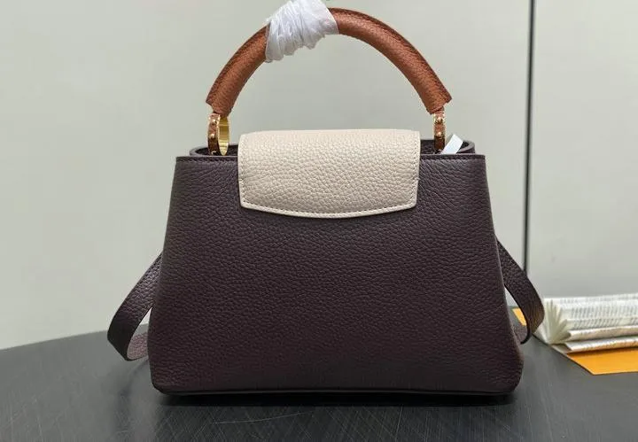 Louis Vuitton 1:1 Mirror Replica Capucines MM Chocolate Beige Louis Vuitton Replica Capucines Louis Vuitton 1:1 Mirror Replica Capucines MM Chocolate Beige Louis Vuitton Replica Capucines