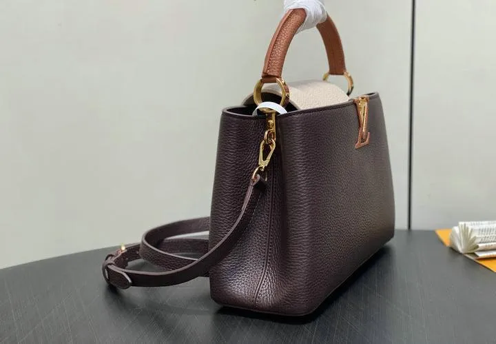 Louis Vuitton 1:1 Mirror Replica Capucines MM Chocolate Beige Louis Vuitton Replica Capucines Louis Vuitton 1:1 Mirror Replica Capucines MM Chocolate Beige Louis Vuitton Replica Capucines