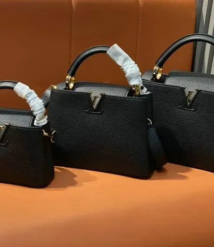 Louis Vuitton 1:1 Mirror Replica Capucines Black Gold Bag Louis Vuitton Replica Capucines
