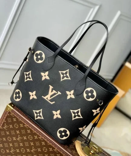 Louis Vuitton 1:1 Mirror Replica Neverfull MM Mid Size Two Color Tote Louis Vuitton Replica Neverfull
