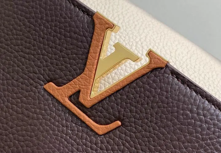 Louis Vuitton 1:1 Mirror Replica Capucines MM Chocolate Beige Louis Vuitton Replica Capucines Louis Vuitton 1:1 Mirror Replica Capucines MM Chocolate Beige Louis Vuitton Replica Capucines