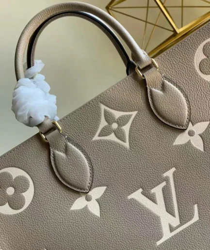 Louis Vuitton 1:1 Mirror Replica OnTheGo MM Bicolor Monogram Empreinte Leather Louis Vuitton Replica Onthego