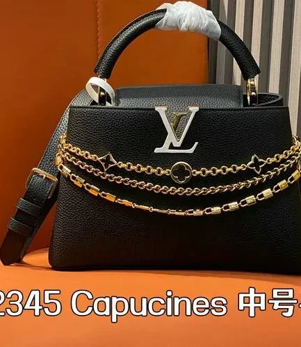 Louis Vuitton 1:1 Mirror Replica Capucines Black Silver Capucines Louis Vuitton Replica Capucines