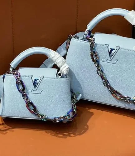 Louis Vuitton 1:1 Mirror Replica Capucines Washed Blue Capucines Louis Vuitton Replica Capucines