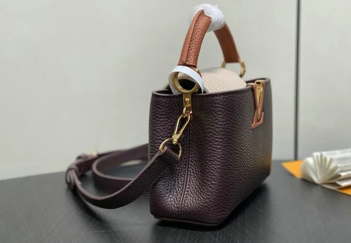 Louis Vuitton 1:1 Mirror Replica Capucines MM Chocolate Beige Louis Vuitton Replica Capucines Louis Vuitton 1:1 Mirror Replica Capucines MM Chocolate Beige Louis Vuitton Replica Capucines