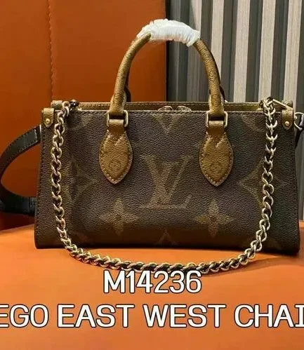 Louis Vuitton 1:1 Mirror Replica OnTheGo East West Chain Louis Vuitton Replica Onthego